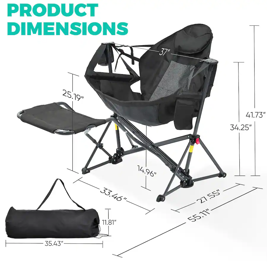 Ainfox Hammock Camping Chair with Pedal and Mesh Seat For Outside ...