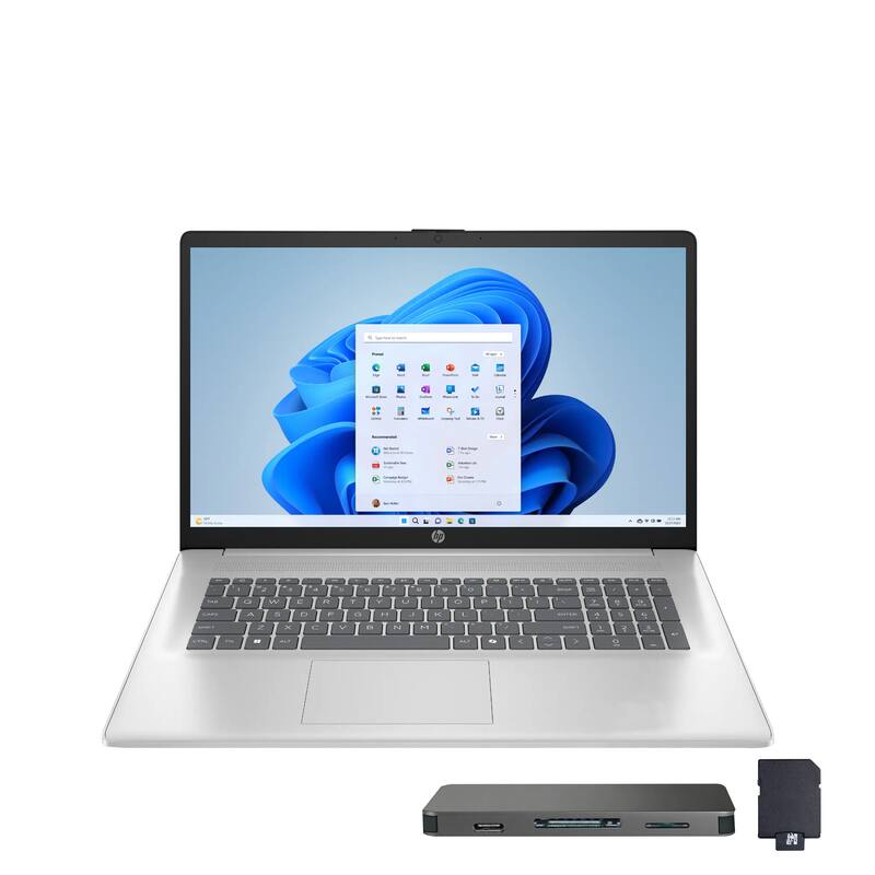 HP - 17.3" Full HD Laptop - AMD Ryzen 5 7520U 2023 - 8GB Memory - 2TB SSD - Natural Silver