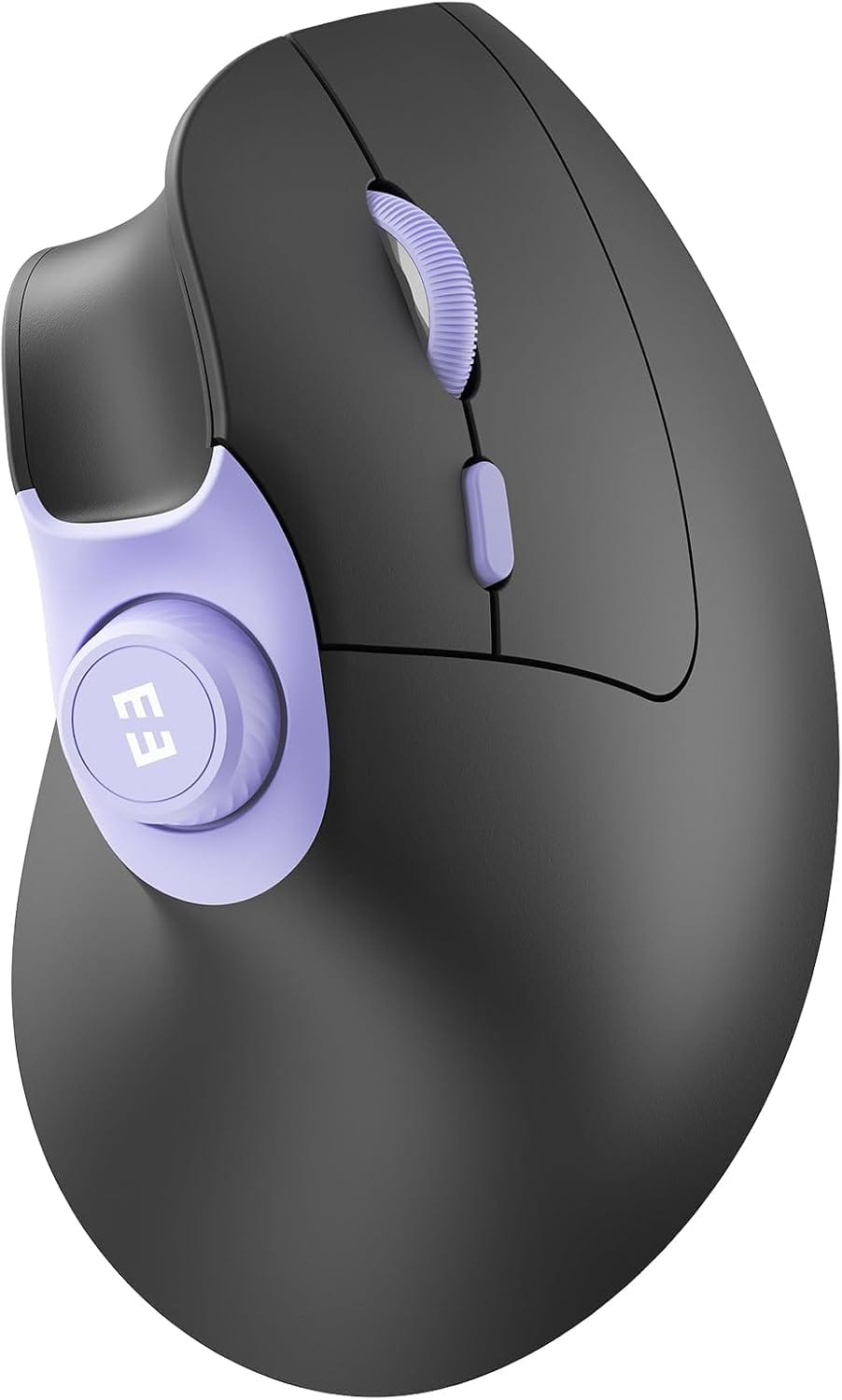SEENDA - MOU-302 Wireless Bluetooth Ergonomic Vertical Mouse with Volume Knob Purple & Black - Wireless - Black & Purple