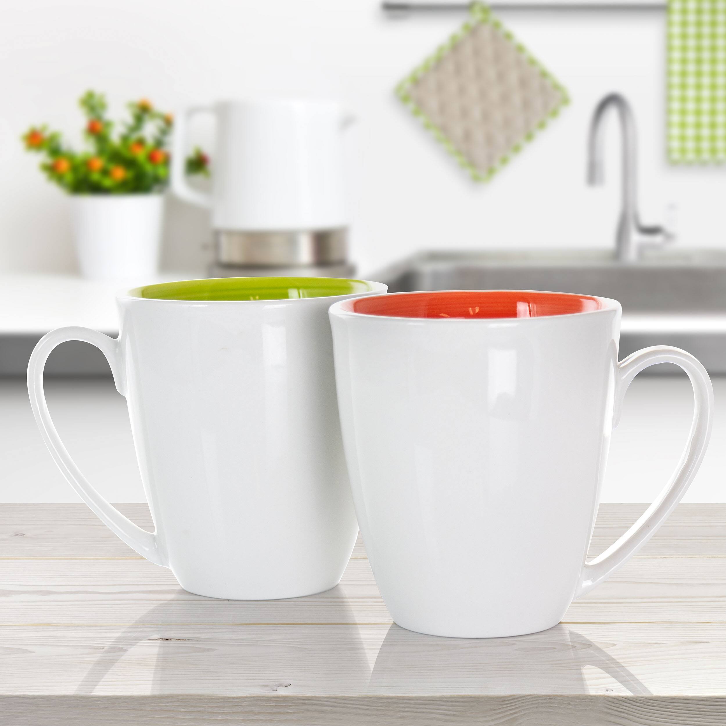 Alt View 10. Gibson - Gibson Home Crenshaw 4 Piece 12 Ounce Ceramic Mug Set in Assorted Colors - Assorted.