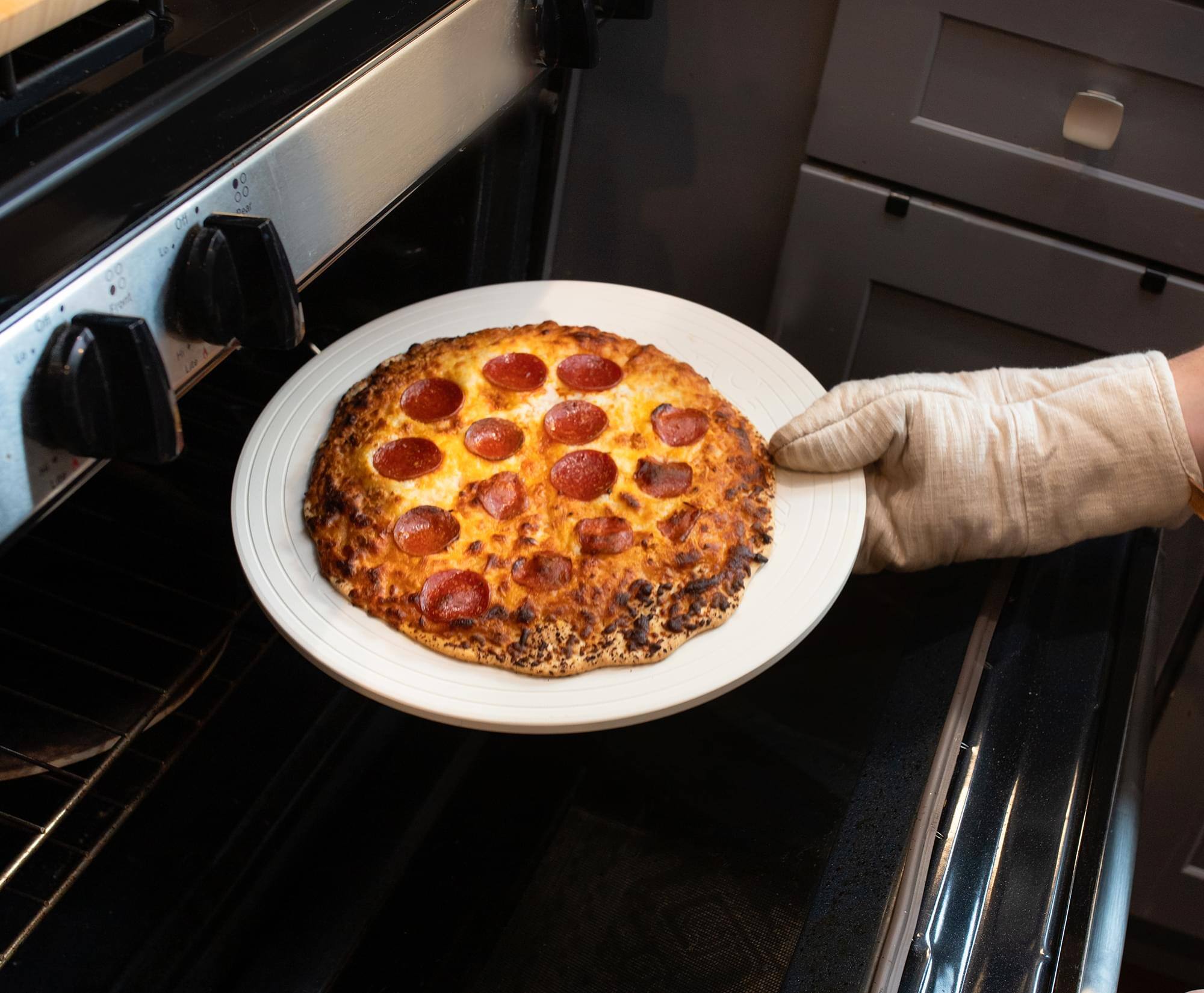 Alt View 4. Surreal Entertainment - Teenage Mutant Ninja Turtles Pizza Cutter and Baking Stone Set - Silver.
