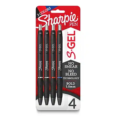 3 COLORS
Sharpie PEN
S.GEL
NO SMEAR
NO BLEED
TECHNOLOGY
BOLD 1.0mm
4