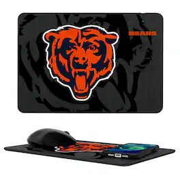 Keyscaper - Chicago Bears Wireless Charger and Mouse Pad - Multicolor