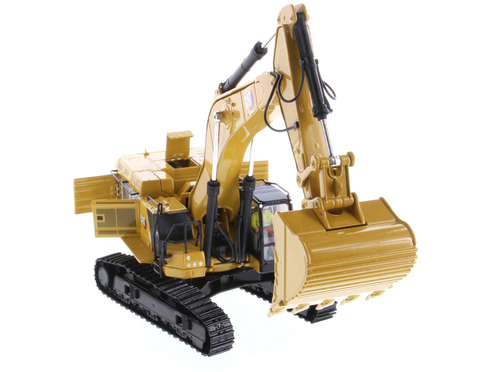 Angle. Diecast Masters - CAT Caterpillar 395 Next Generation Hydraulic Excavator "Mass Excavation Version" Yellow "High Line Series" 1/50 Diecast - Yellow.