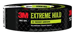 3M - Extreme Hold Duct Tape, 1.88 Inches x 35 Yards, Black, Heavy-Duty, Double-Thick Adhesive, Waterproof Backing, Tough R