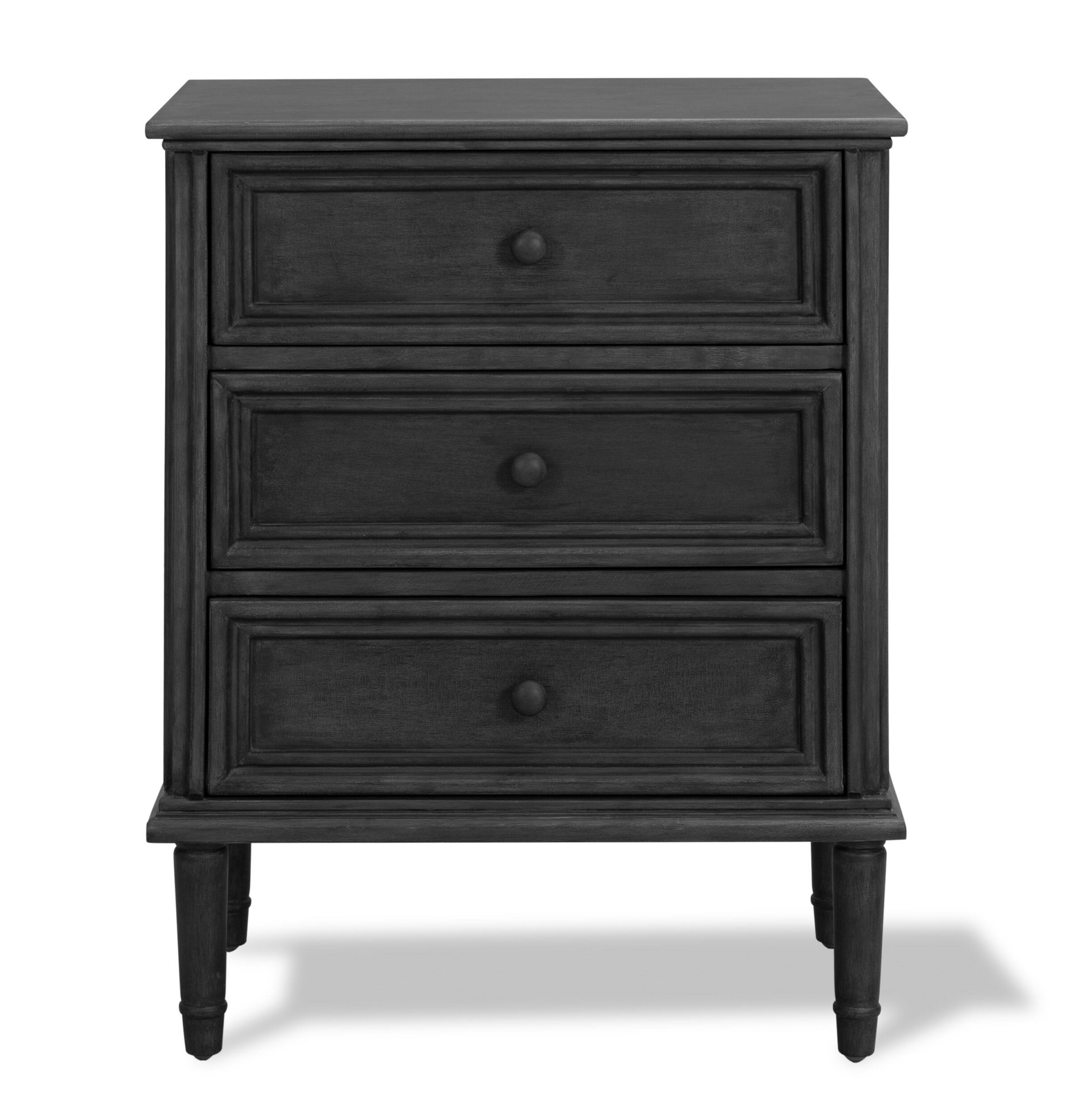 Alt View 11. Finch - Webster 3-Drawer Storage Cabinet - Dark Gray.