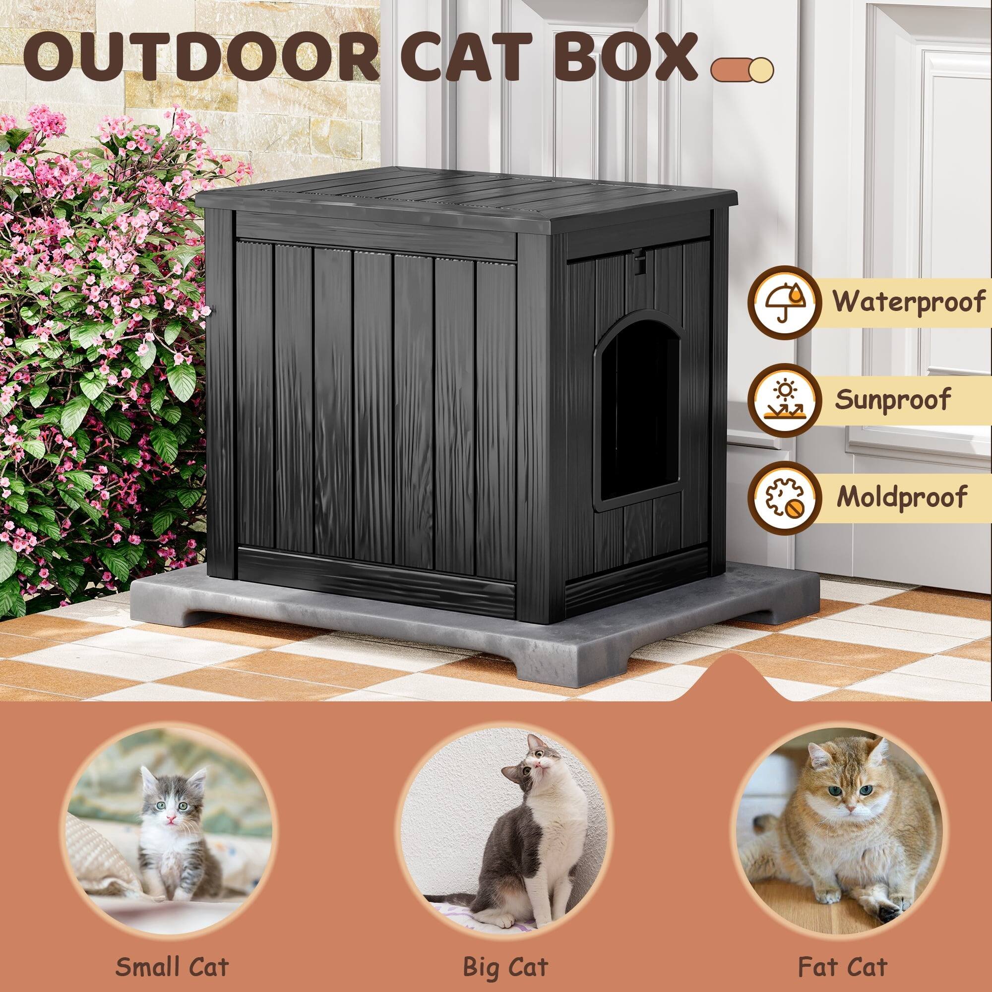 OUTDOOR CAT BOX

- Waterproof
- Sunproof
- Moldproof

Small Cat  
Big Cat  
Fat Cat
