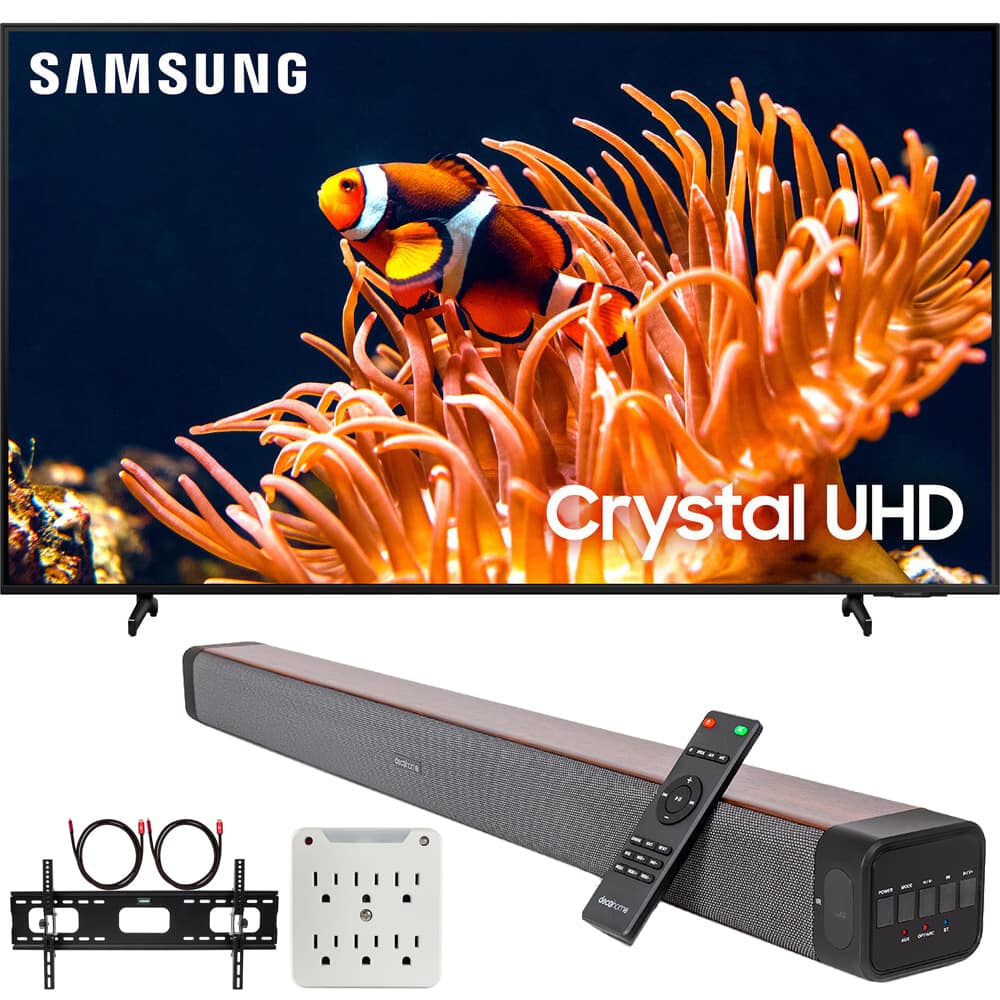 Samsung - DU8000 55 Crystal 4K UHD Smart TV (2024) + Premium Soundbar + Mount Kit