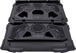 MB Quart - Tuned 14 Speaker Audio Roof with 7 Inch LED Source Unit for Polaris Ranger - Black