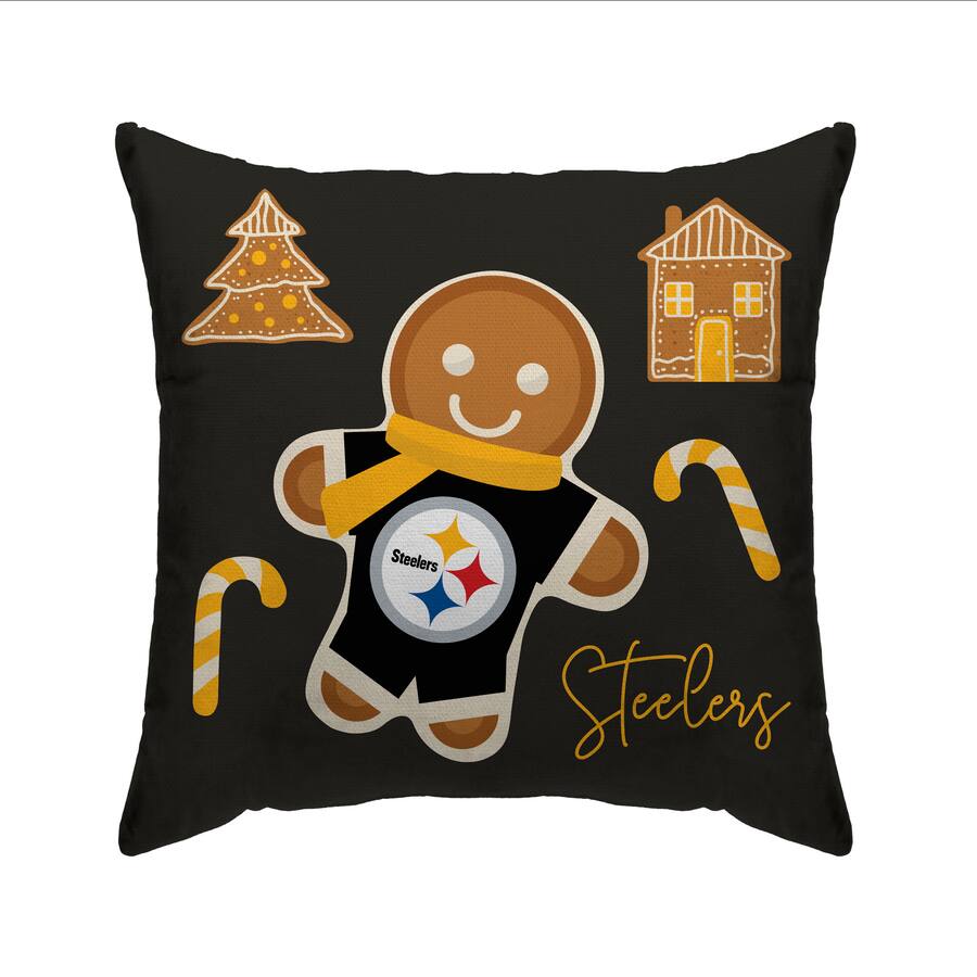 Gingerbread Pitt Pegasus Pittsburgh Steelers Gingerbread Holiday 20'' x 20'' Pillow ...