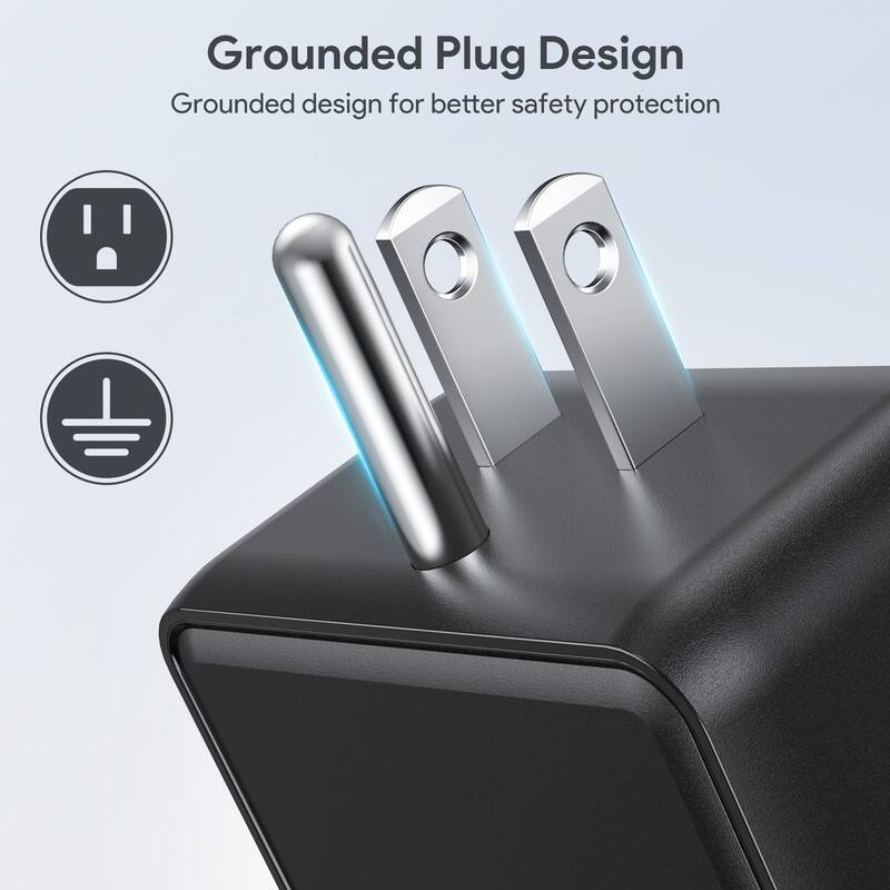 Grounded Plug Design  
Grounded design for better safety protection