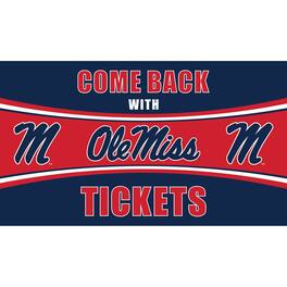 Evergreen Enterprises - Ole Miss Rebels 28" x 16" Come Back With Tickets Door Mat - Multicolor