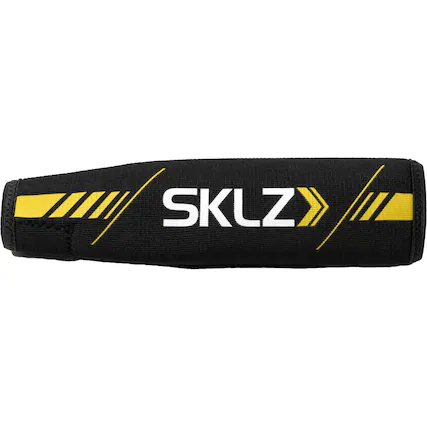 Front. SKLZ - SKLZ Baseball Bat Pop Wrap Protective Neoprene Sleeve - Black/Yellow - Black/Yellow.