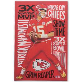 Open Road Brands - Patrick Mahomes Kansas City Chiefs 15" x 23" Winning Words Canvas Wall Art - Multicolor