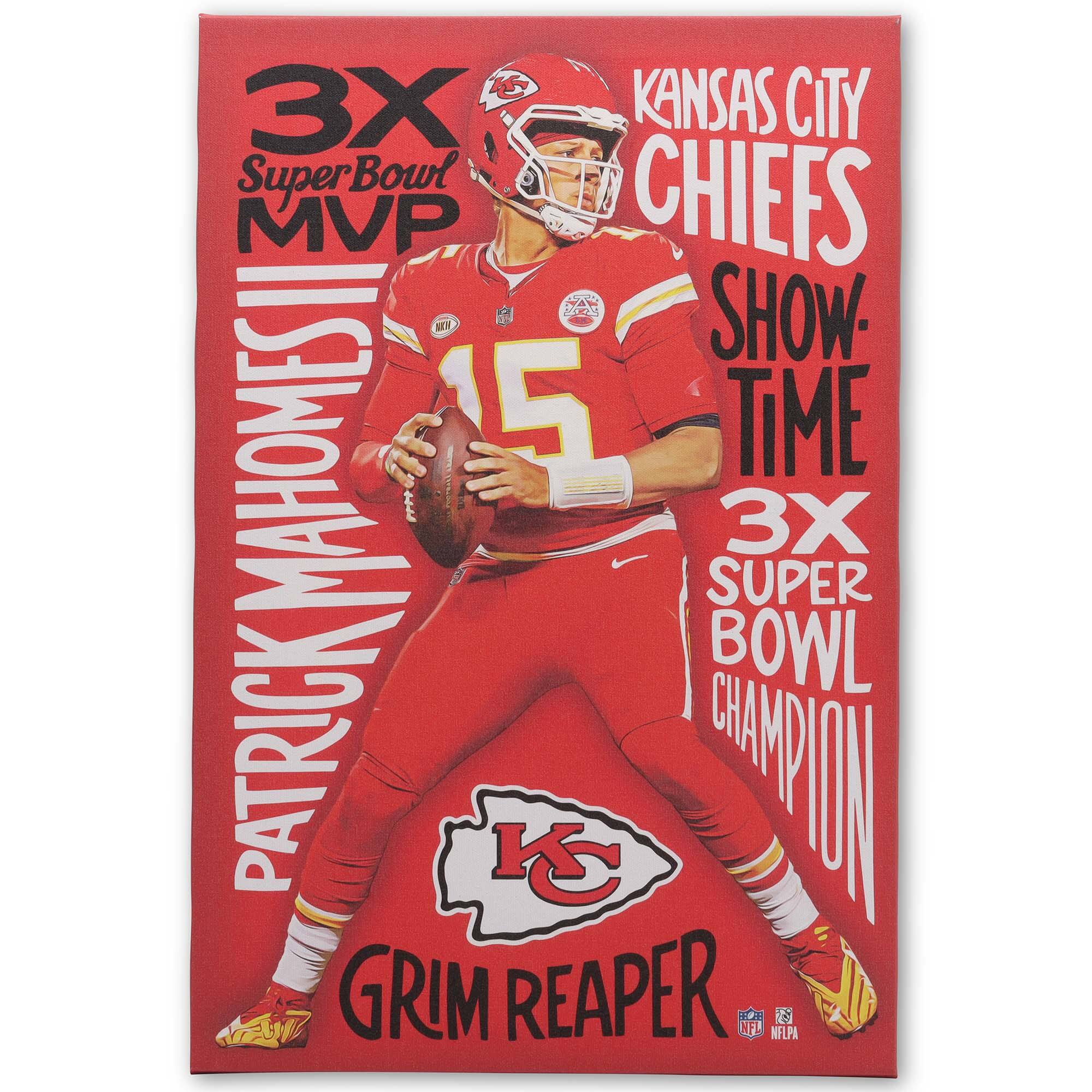 Patrick Mahomes Kansas City Chiefs 15" x 23" Winning Words Canvas Wall Art