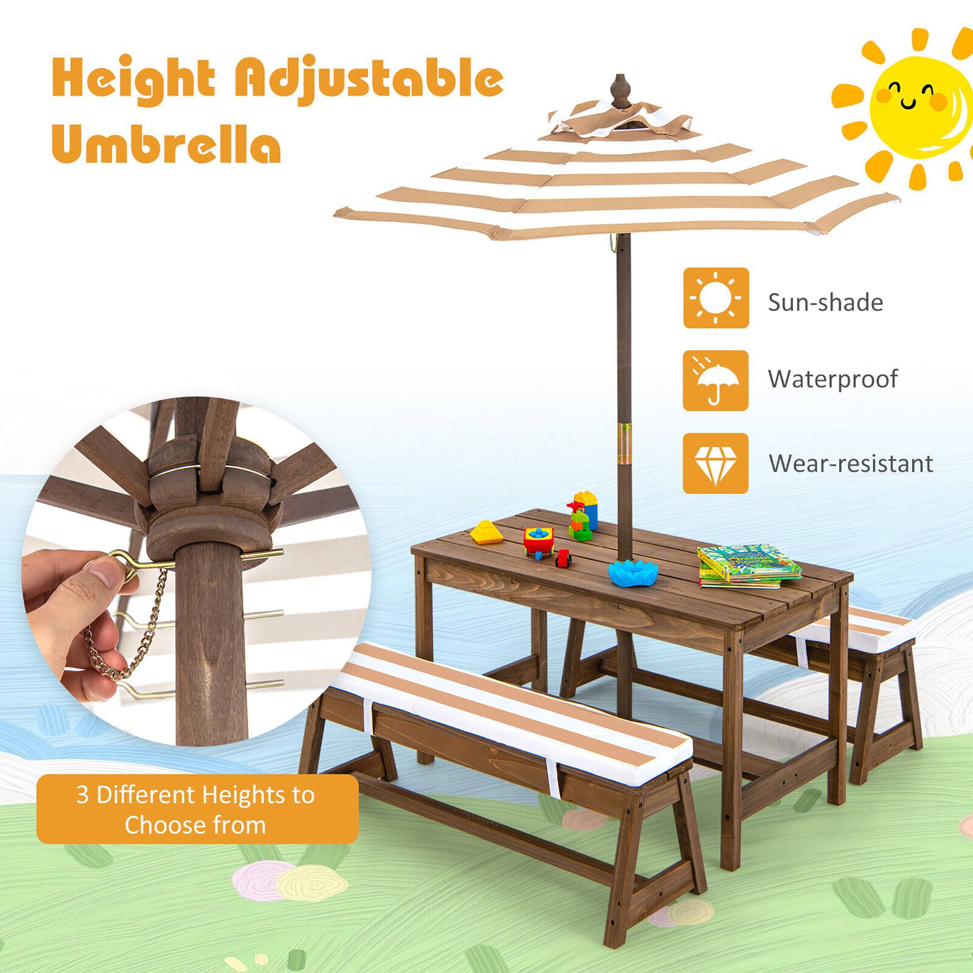 Height Adjustable Umbrella  
Sun-shade  
Waterproof  
Wear-resistant  
3 Different Heights to Choose from