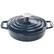 Alt View 1. MegaChef - MegaChef 2 Quart Round Enameled Cast Iron Braiser Pan in Dark Blue - Dark Blue.