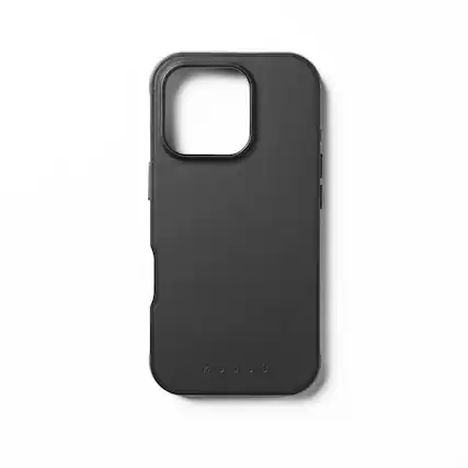 Front. Mujjo - iPhone 16 Pro Shield Case - Black.