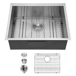 Lordear - 25x22 Inch Undermount kitchen Sink Under Mount 16 Gauge T304 Single Bowl sink - Stainless Steel