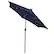 Front. Costway - 10' Solar LED Lighted Patio Market Umbrella Shade Tilt Adjustment Crank - Navy.
