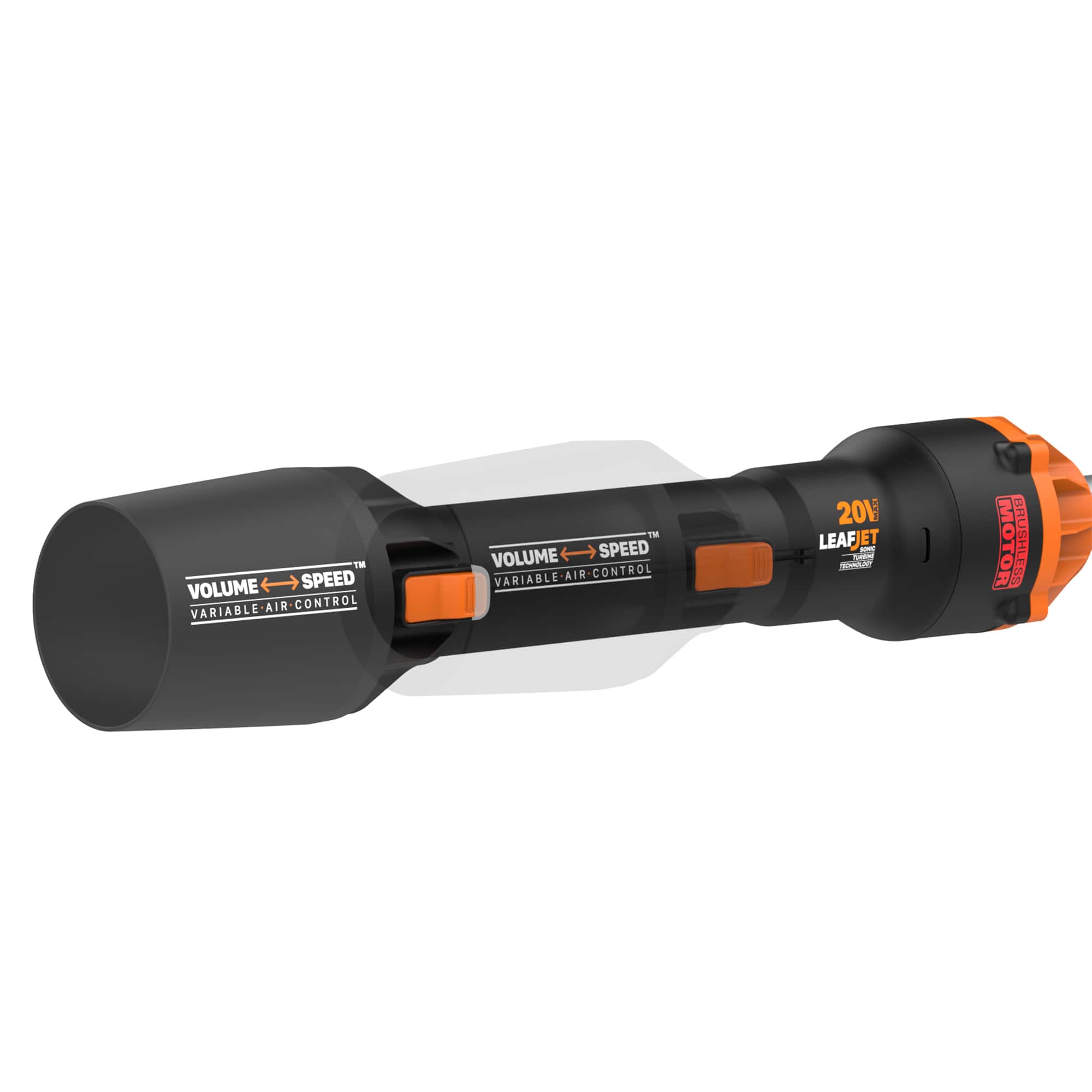 Alt View 15. WORX - WG543 20V 125MPH 410CFM Cordless Handheld Blower (1 x 4.0 Ah Battery and 1 x Charger) - Black.