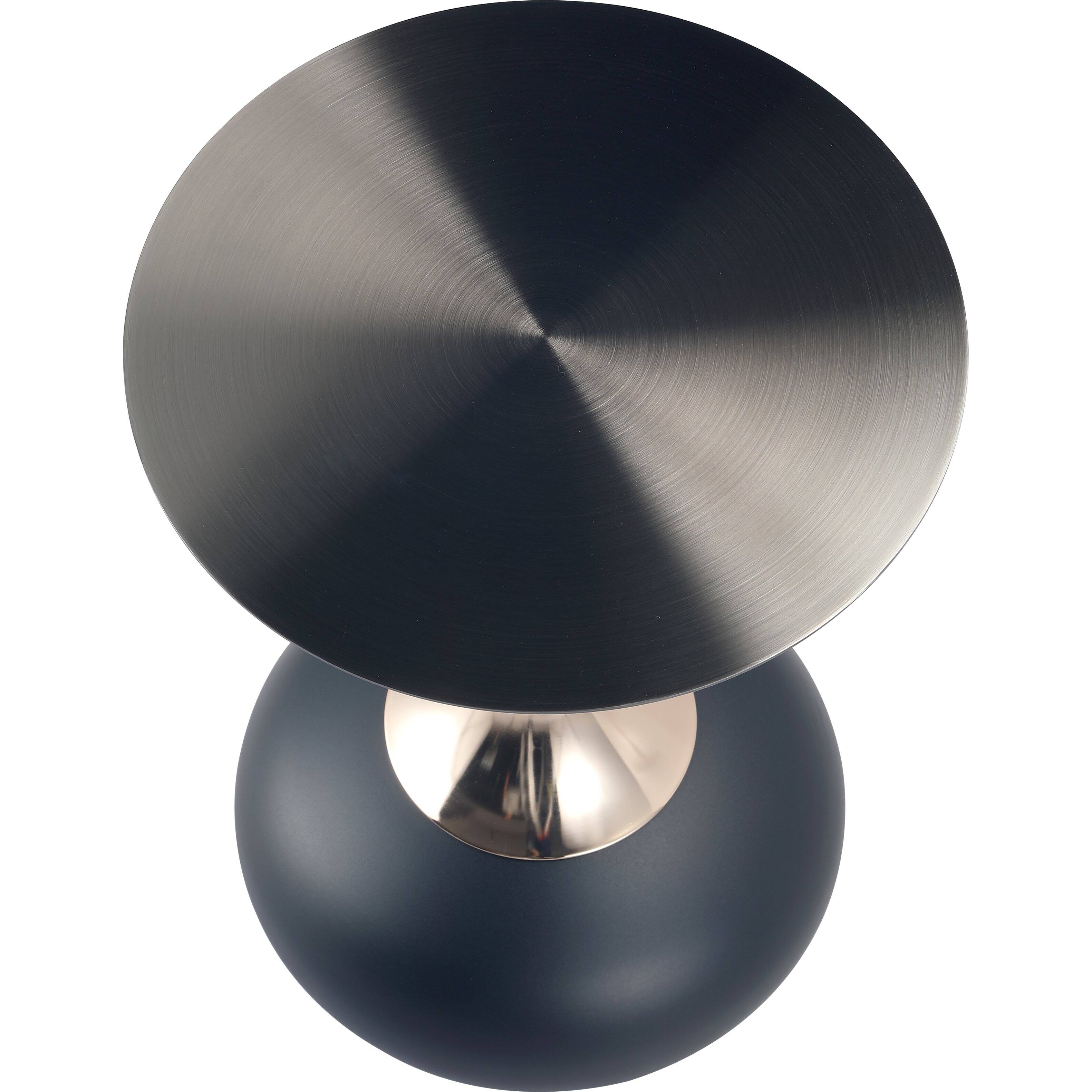 Alt View 4. LeisureMod - Savoy Black Circular Top End Table with Powder Coated Finish for Living Room/Offices - Matte Black.