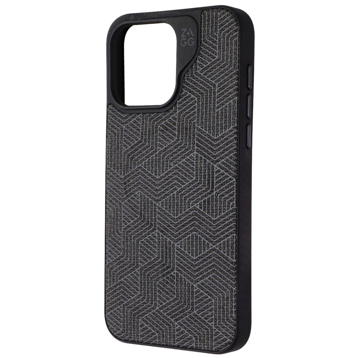 ZAGG - London Snap Series Case for Apple iPhone 15 Pro Max - Geo - Black