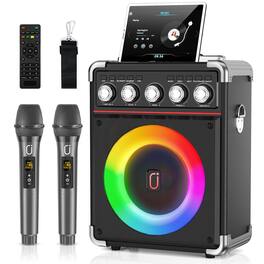 Cedar Assembly - Karaoke Machine With 2 Microphones Portable For Adults Party Bass treble Adjustment Pa System Remote Cont - 30watt