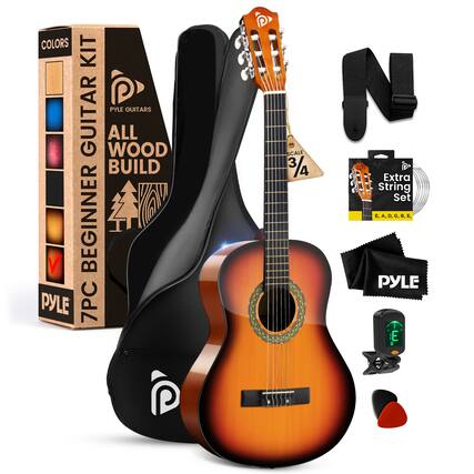 COLORS KIT
PYLE GUITARS
BEGINNER GUITAR
ALL WOOD BUILD
7PC
SCALE 3/4
Extra String Set
E, A, D, G, B, E
PYLE
555655