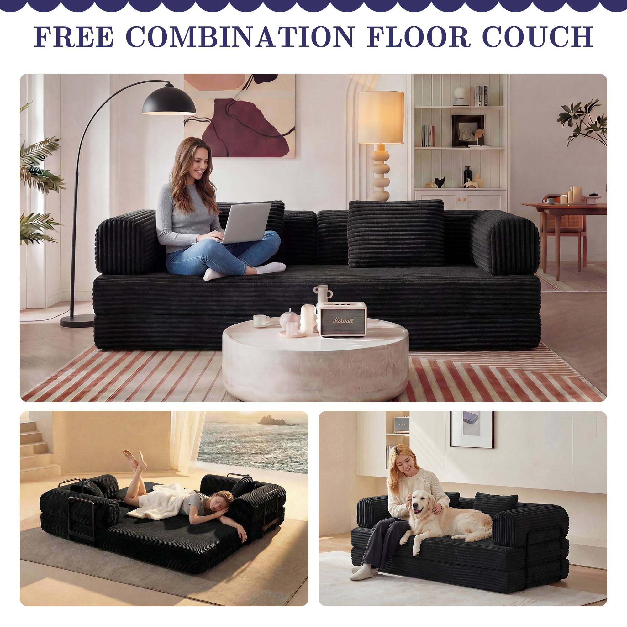 FREE COMBINATION FLOOR COUCH