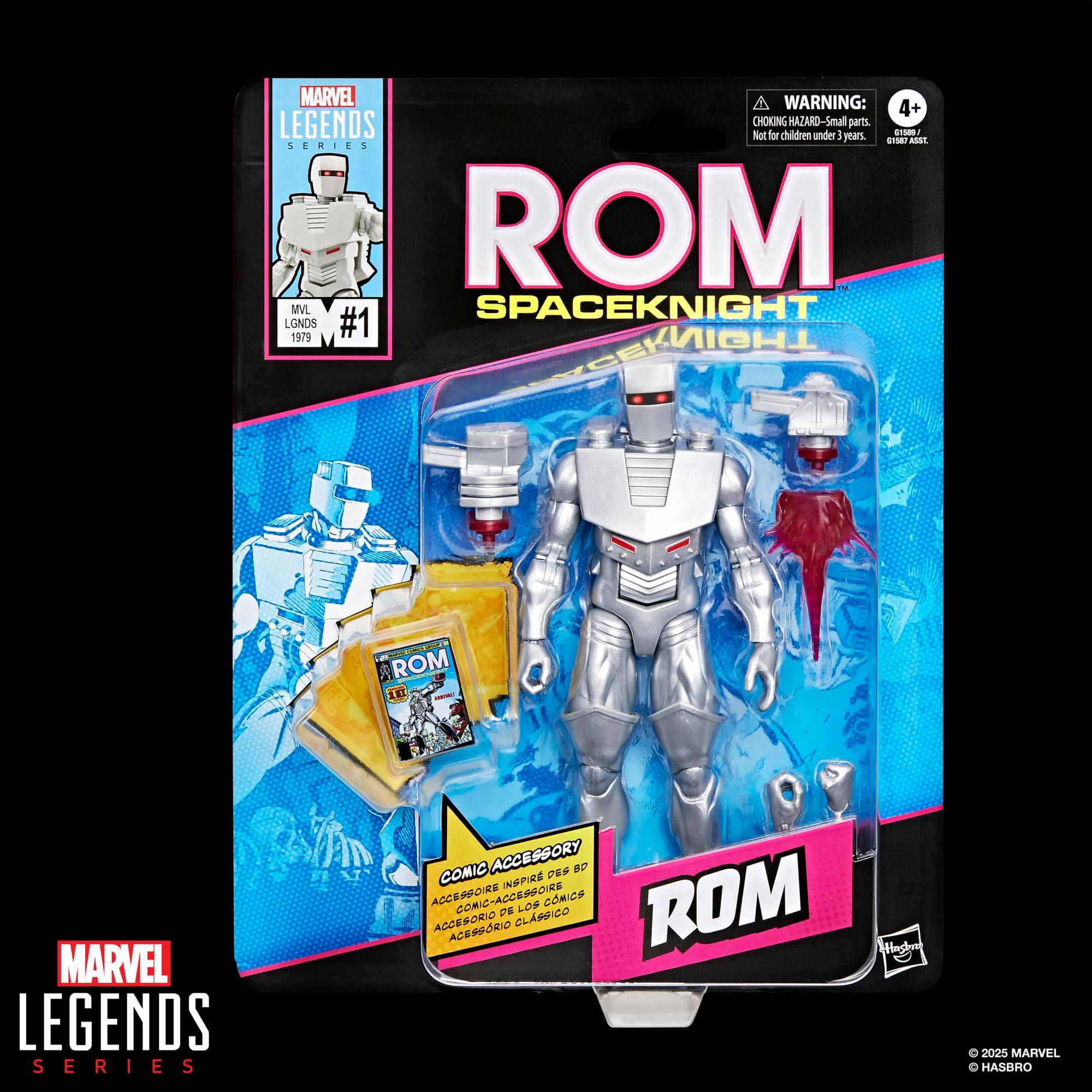 MARVEL WARNING: 4+ LEGENDS CHOKING HAZARD - Small parts. Not for children under 3 years.

MARVEL LEGENDS SERIES
ROM SPACEKNIGHT
#1
1979

COMIC ACCESSORY
ACCESOIRE INSPIRE
ACCESORIO DE COMICS
ACCESORIO CLÁSICO

ROM
SPACEKNIGHT

© 2025 MARVEL
HASBRO