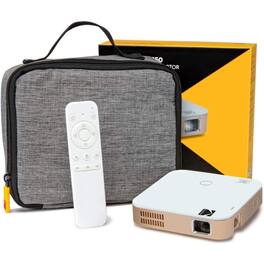 Kodak - Luma 350 Portable Smart Projector with Android, Wi-Fi, Bluetooth & Rechargeable Battery - White