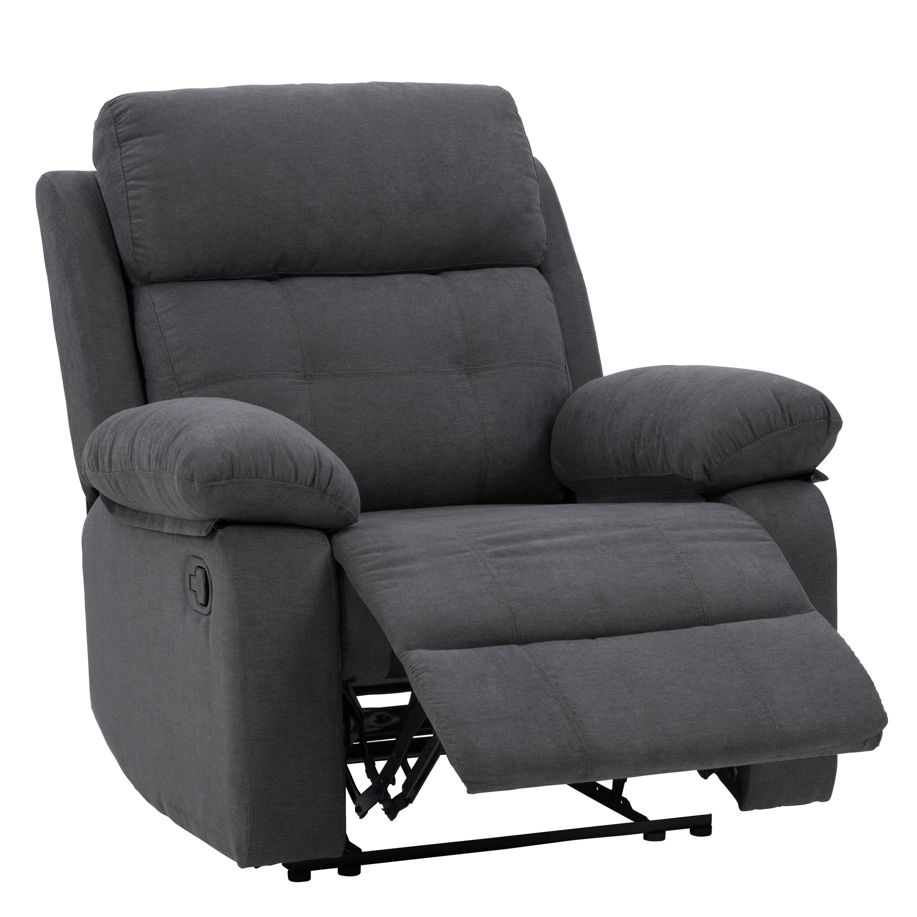 Alt View 12. CorLiving - Oren Manual Recliner - Dark Grey.
