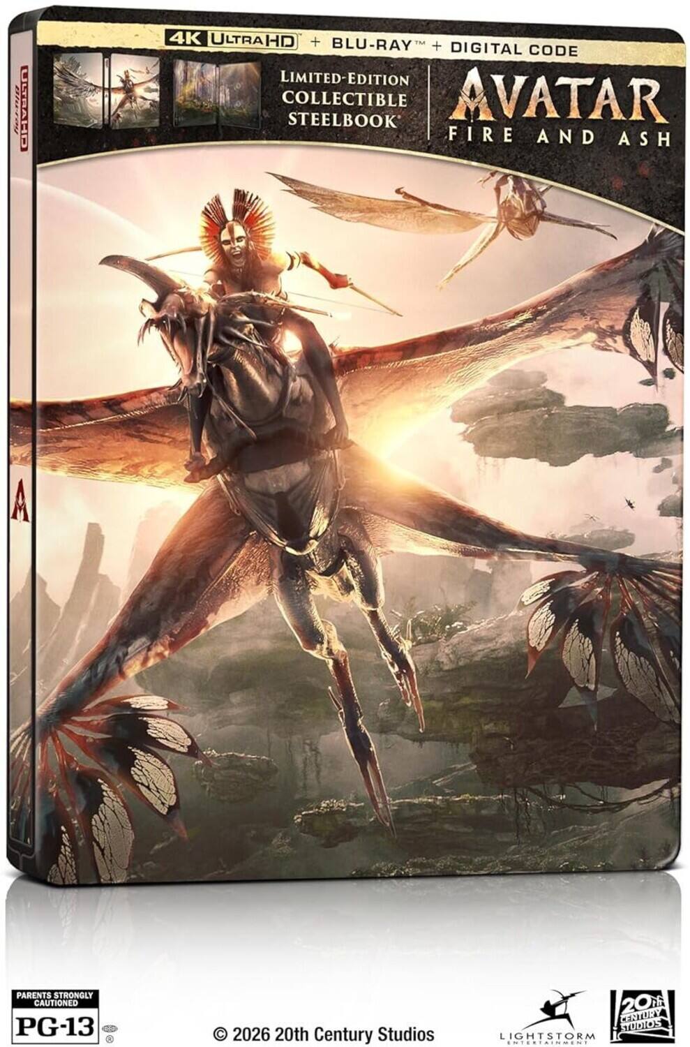 Alt View 1. Avatar: Fire and Ash (Steelbook)   - 4K Blu-Ray.