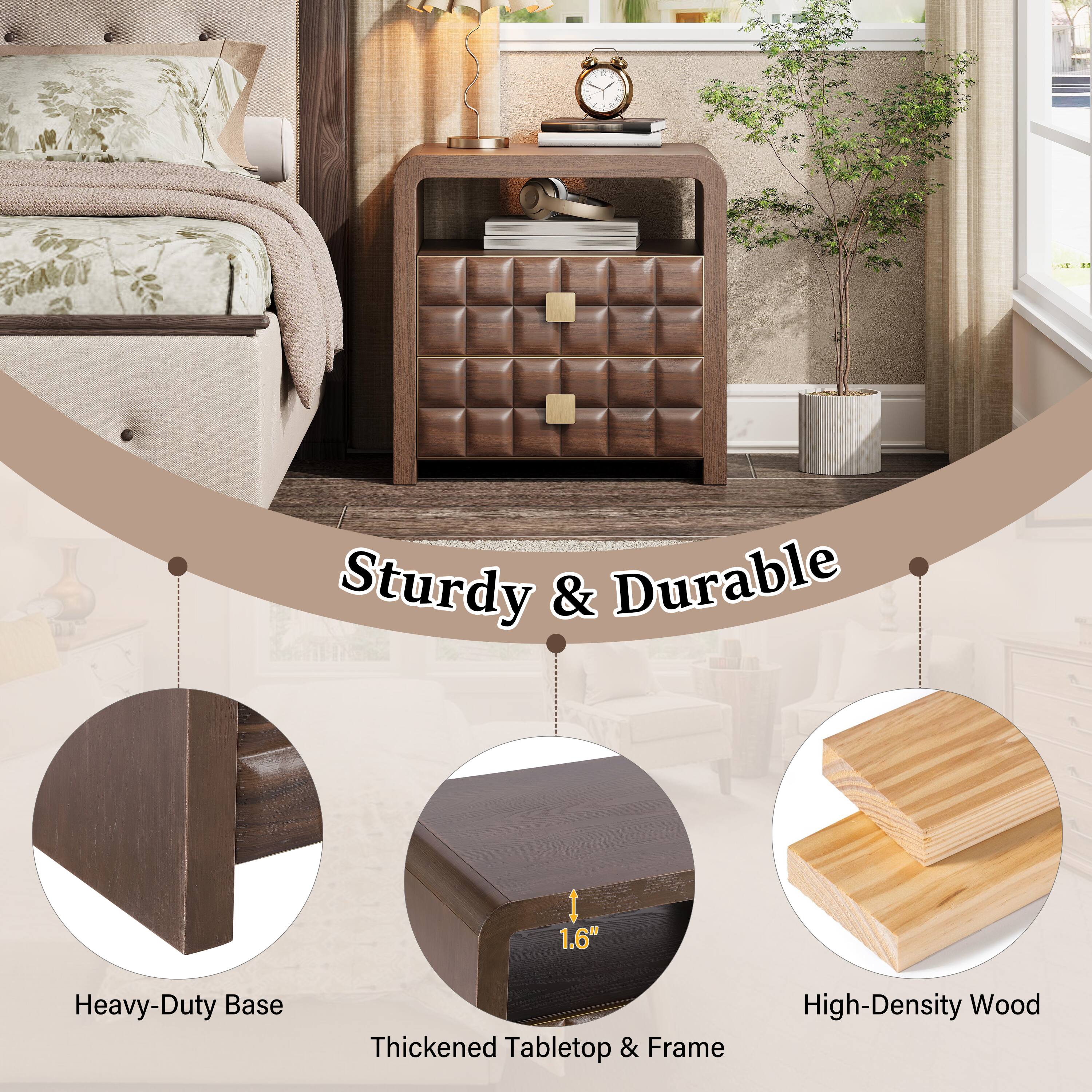 Sturdy & Durable

1.6" Heavy-Duty Base

Thickened Tabletop & Frame

High-Density Wood
