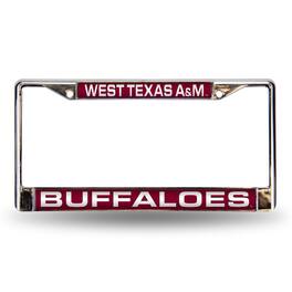 Rico Industries - West Texas A&M Buffaloes Chrome Metal Laser Cut License Plate Frame - Multi