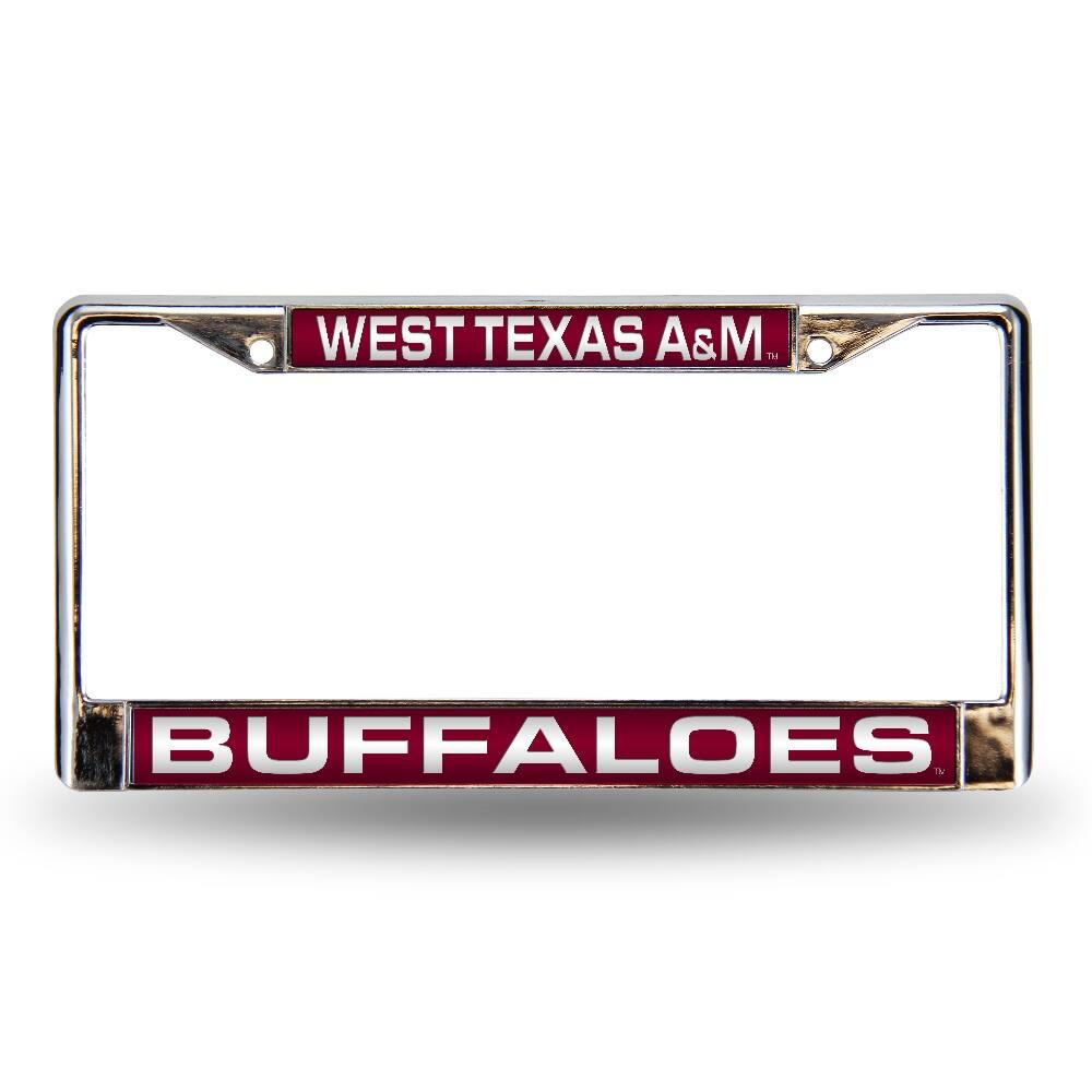 West Texas A&M Buffaloes Chrome Metal Laser Cut License Plate Frame