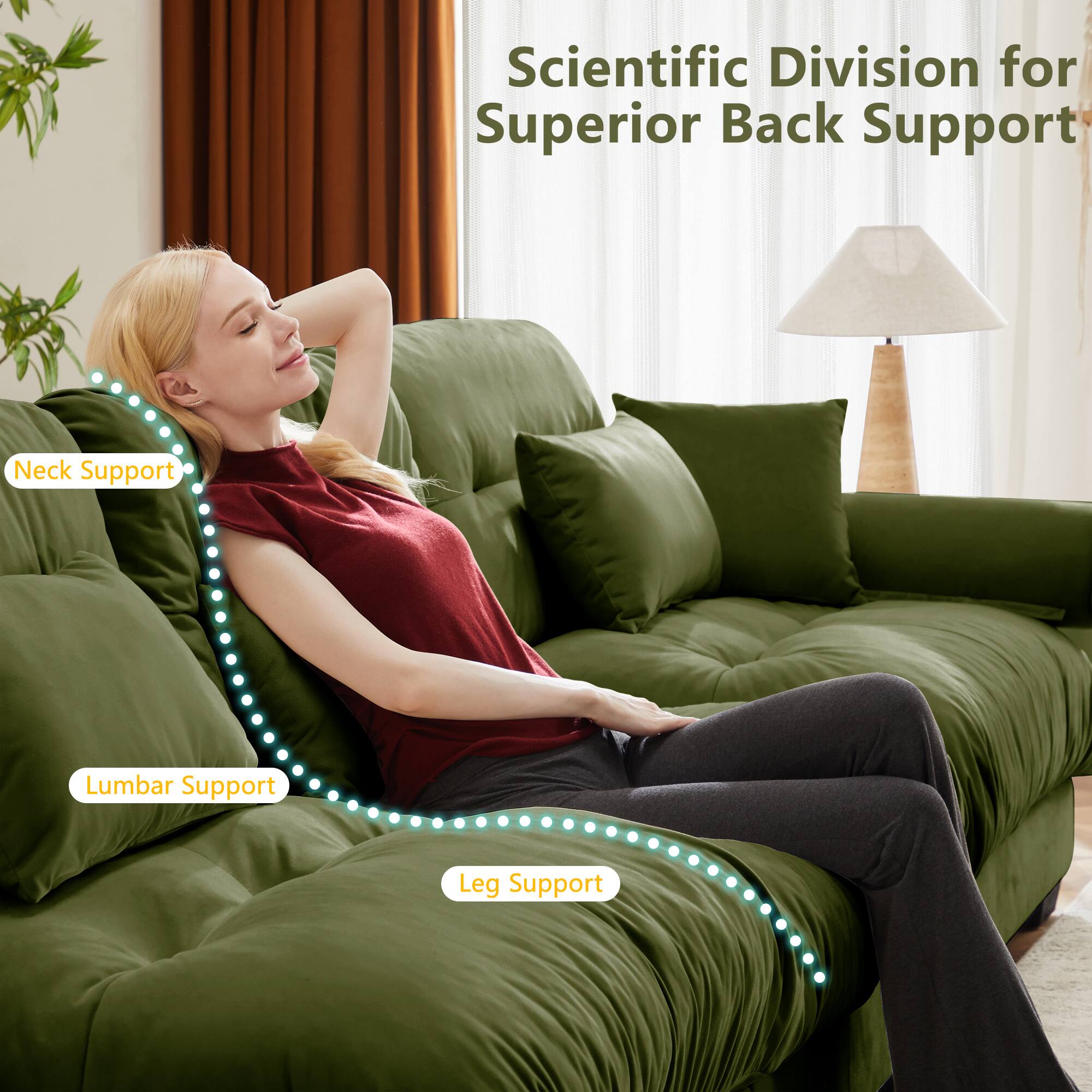 Scientific Division for Superior Back Support

- Neck Support
- Lumbar Support
- Leg Support