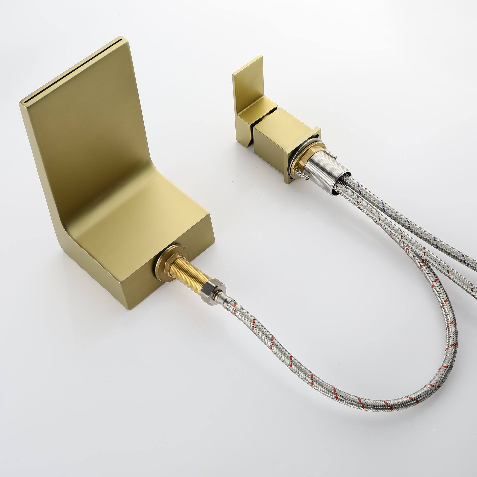 Alt View 10. Boyel Living - Double Holes Single Handle Bathroom Faucet or Tub Faucet with cUPC Hose in Brushed Gold - Brushed Gold.