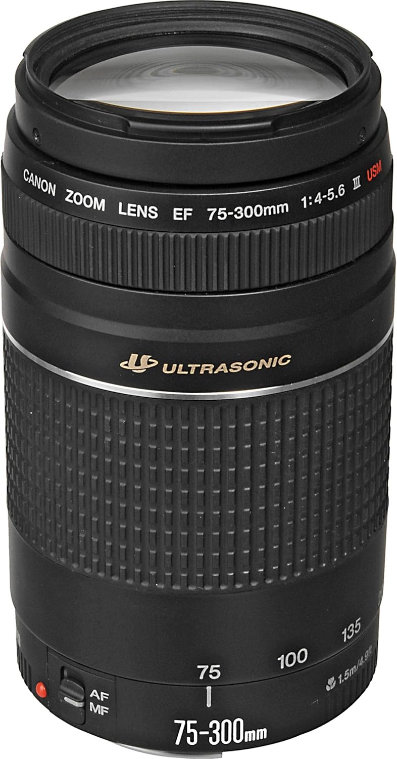 CANON ZOOM LENS EF 75-300mm 1:4-5.6 II  
ULTRASONIC AF MF  
75-300mm  
1.5m/4.9ft  
75 100 135