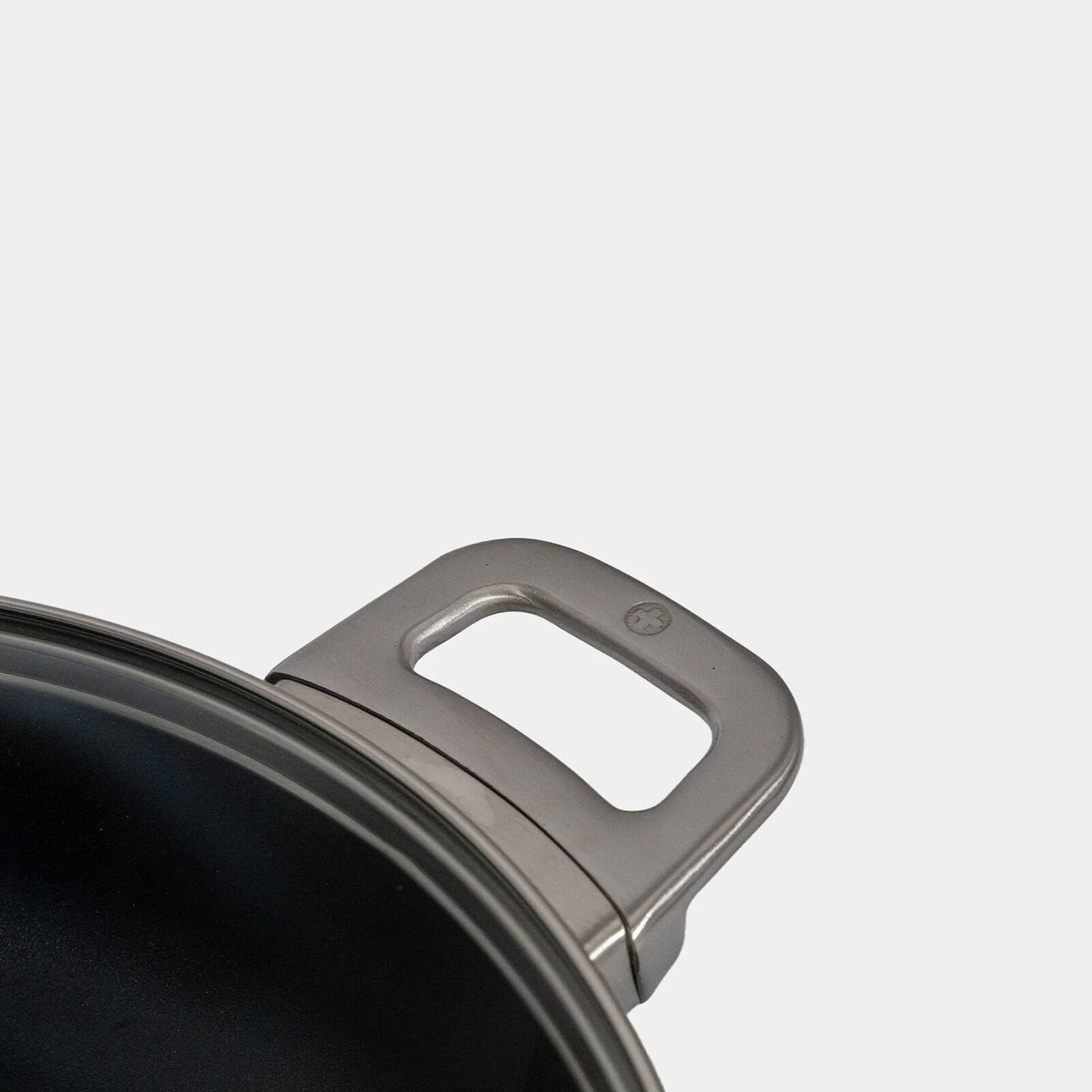 Alt View 1. Swiss Diamond - CHD Nonstick Sauteuse with Glass Lid, 3.7 qt - Black.