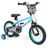 Costway - 14 Inch Kids Bike with Training Wheels, Dual Hand & Coaster Brakes, Adjustable Seat - Navy