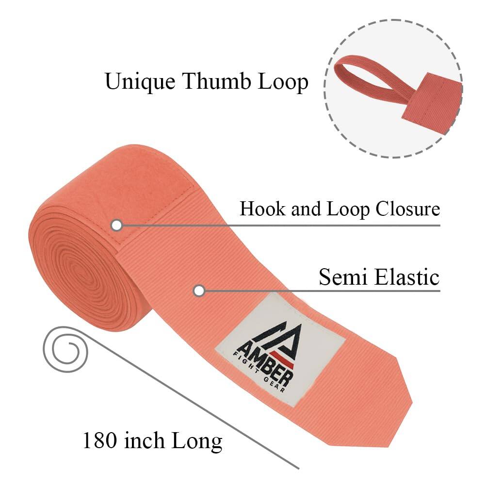 Unique Thumb Loop Hook and Loop Closure Semi Elastic  
FIGHT AMBER /A GEAR  
180 inch Long