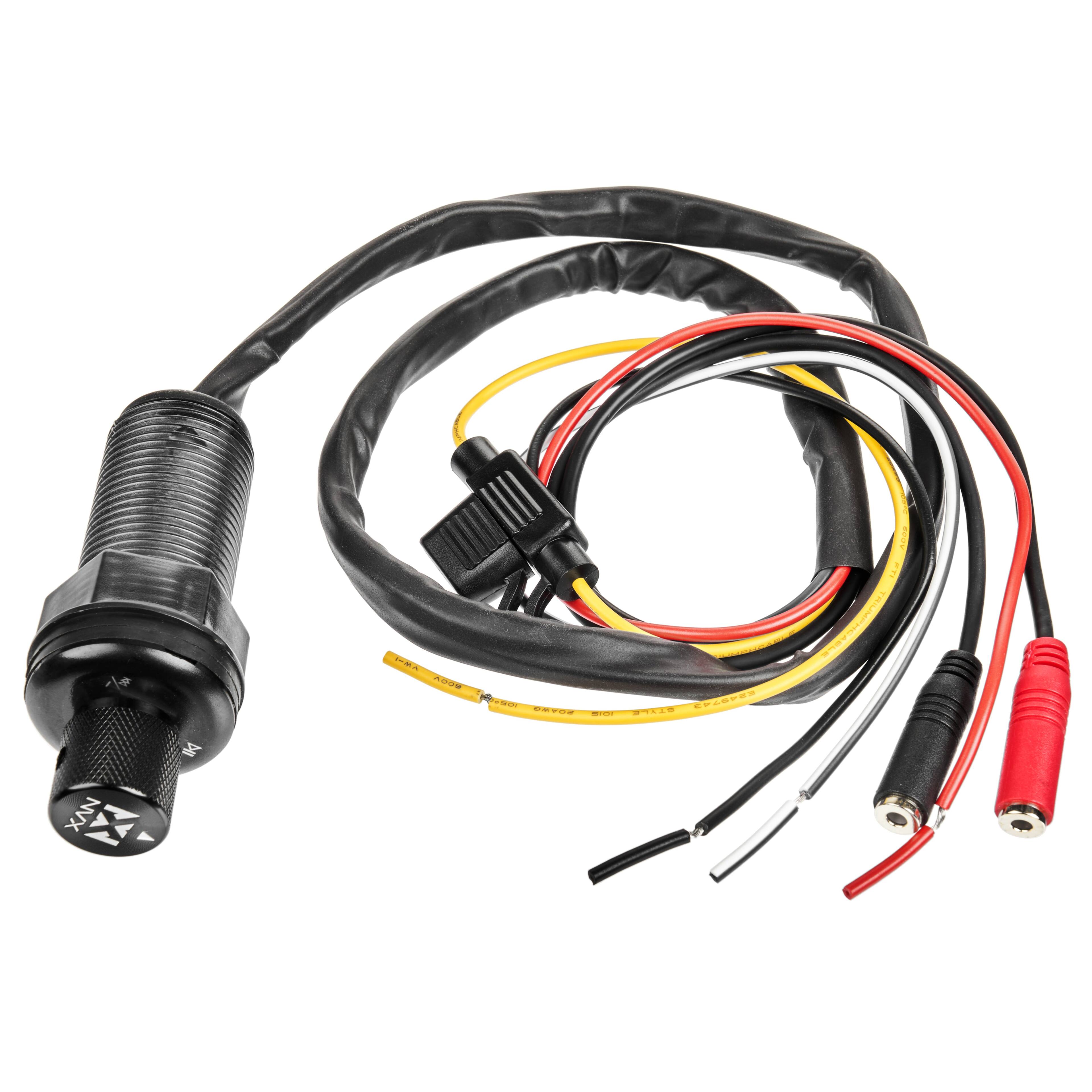 Alt View 3. NVX - XUBT3 Universal Bluetooth Audio Receiver & Volume/Playback Controller Knob for Cars, Trucks, Motorcycles, ATVs & Boats.