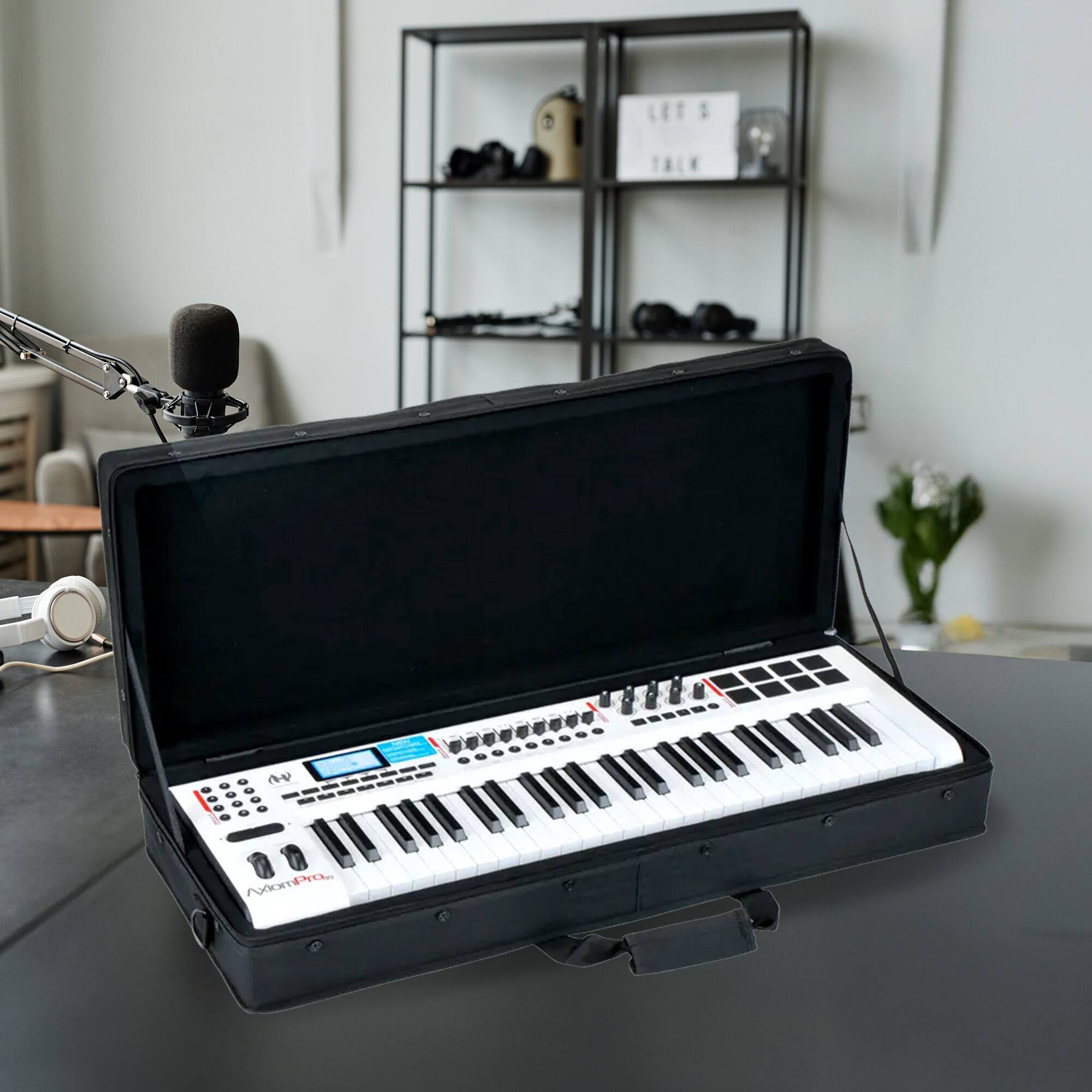 Alt View 3. SKB - SKB 32”x12” DJ Controller & Small MIDI Keyboard Soft Case Padded Bag, Black.