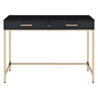 OSP Home Furnishings - Alios Desk - Black/Rose Gold - Front_Zoom