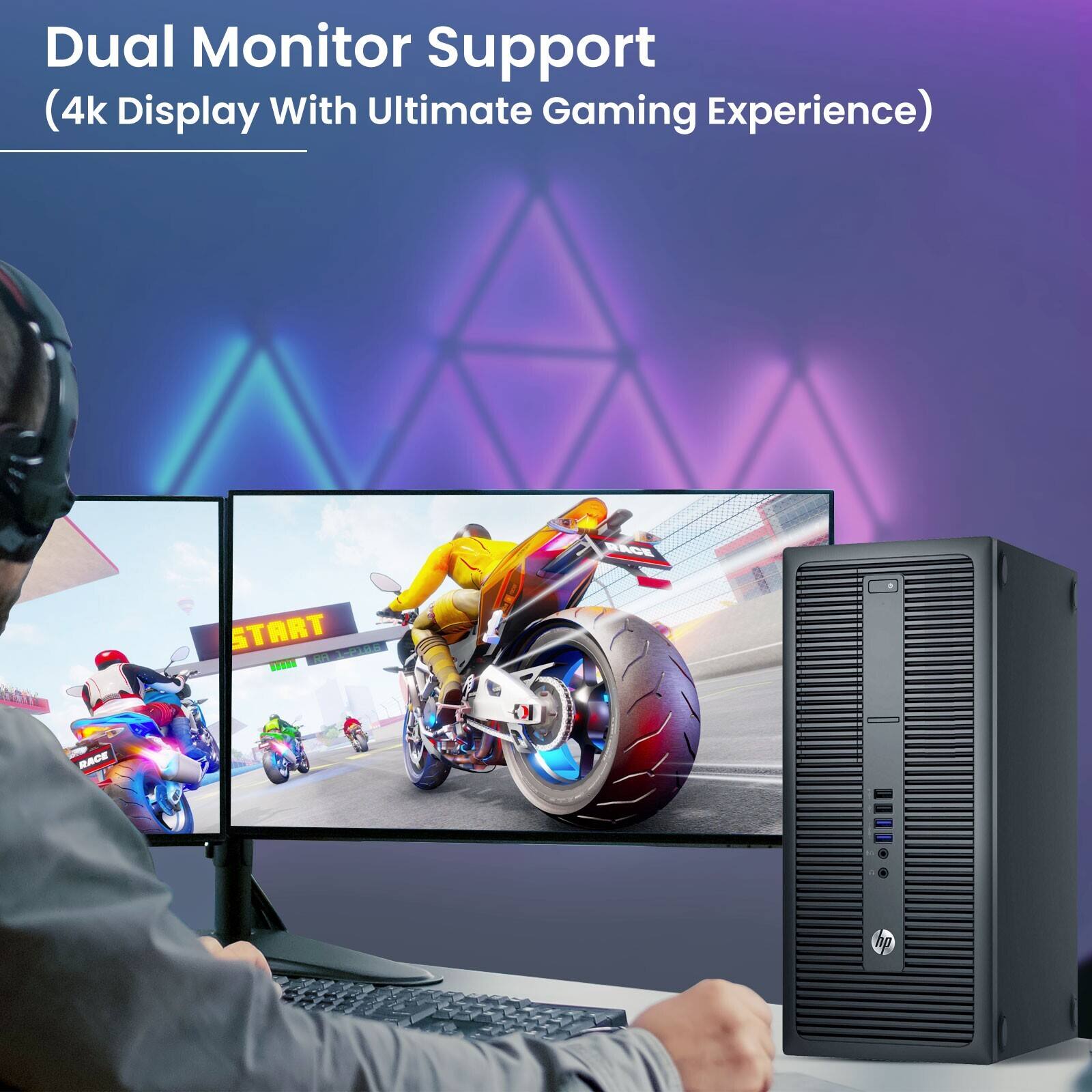 Dual Monitor Support (4k Display With Ultimate Gaming Experience)