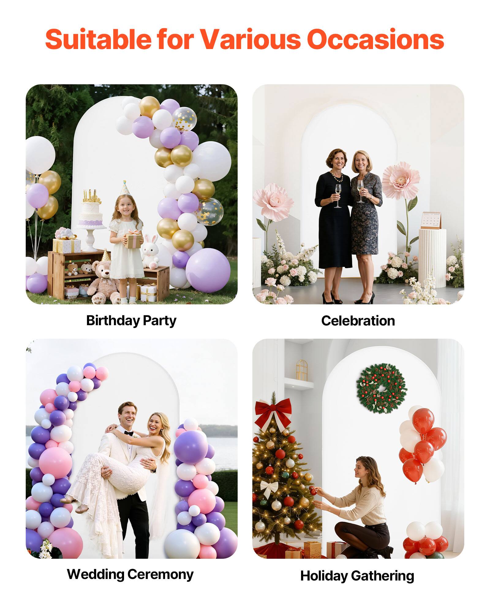 Suitable for Various Occasions

- Birthday Party
- Celebration
- Wedding Ceremony
- Holiday Gathering