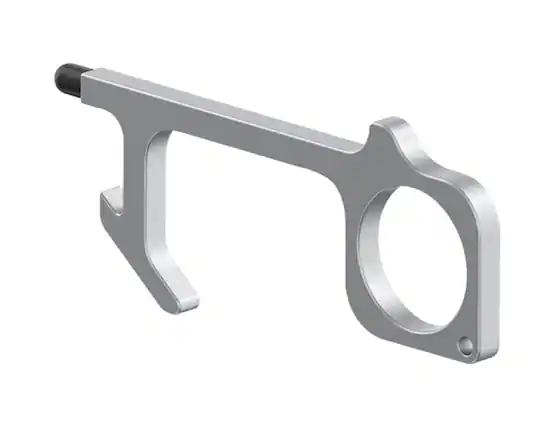 Front. Body Glove - Body Glove Fellowes Touchless Key to Avoid Germs | Color: Silver - Silver.