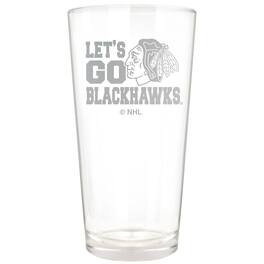 Great American Products - Chicago Blackhawks Etched 16oz. Rally Cry Pint Glass - Multicolor